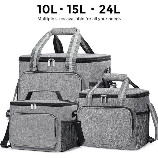 15L Kylväska, Isolerad Mjuk Kylväska, Vikbar Picknickväska