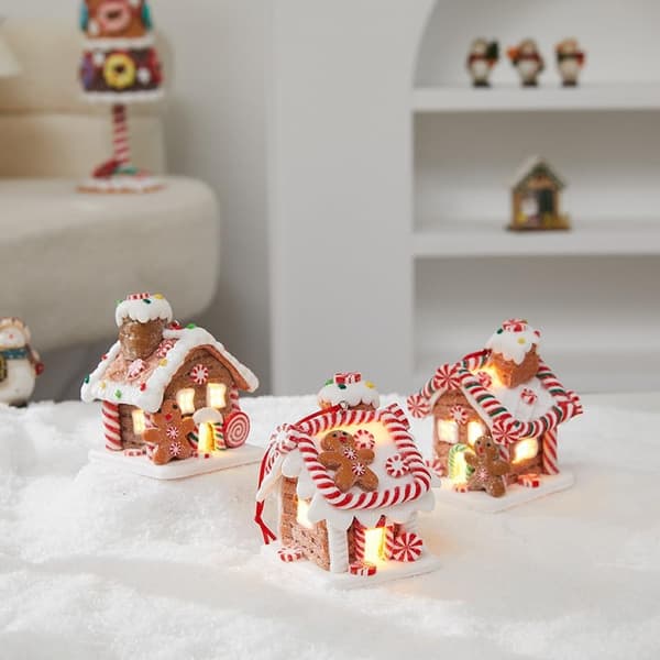 Julepynt Gingerbread House - Blød Clay Fairy Tale Candy House til