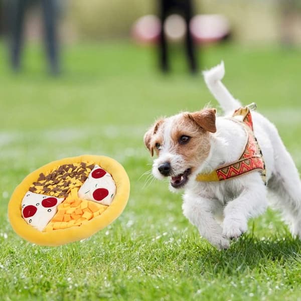 Snusematte for hunder - Treningsmatte for hunder - Pizzaform - Interaktiv