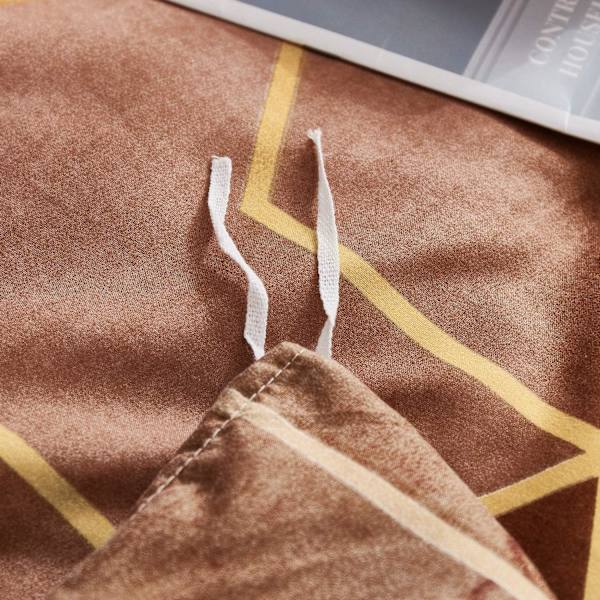 Sängklädesset i kamel-färg 200x230 Taupe Braun Vuxen 2 Personer Täcke