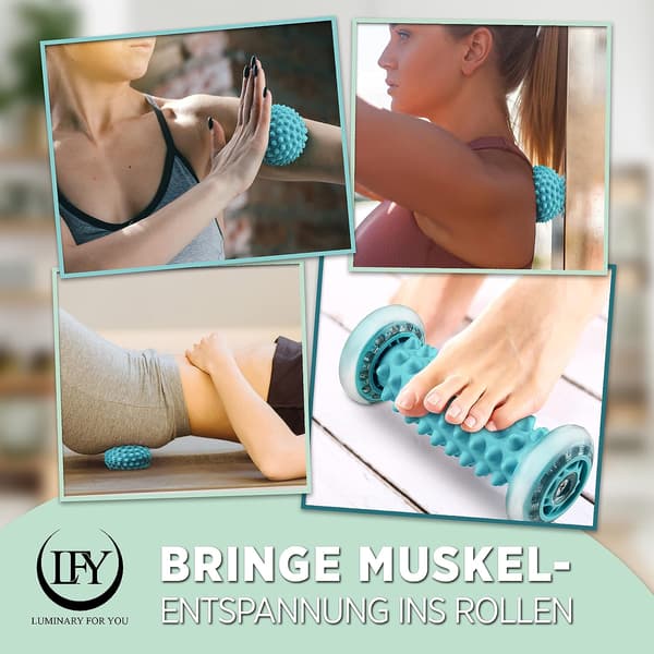 Fotmassager 3-pack - 2 Massagebollar för Plantar Fasciit - 1