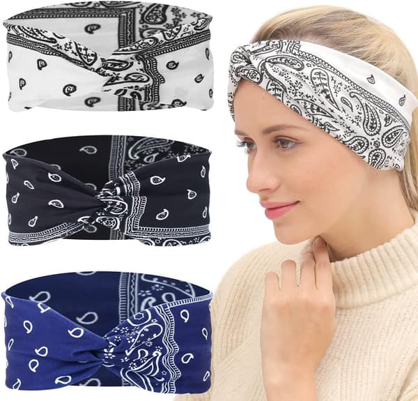 Sort Hårbånd til Kvinder Boho Elastiske Pandebånd til Piger