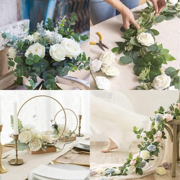 25 Pakk Kunstige Roser Kunstige Blomster Rosehode Roser for