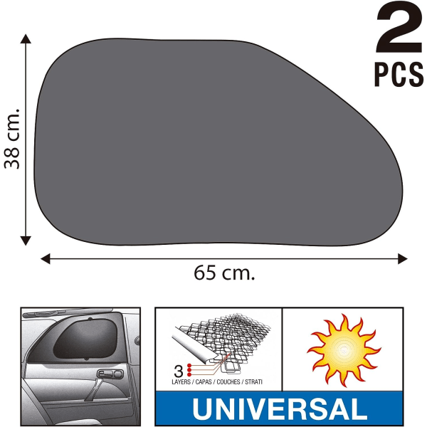 66*38cm Auton Sivuikkunan Imukappaleen Pimennysverho