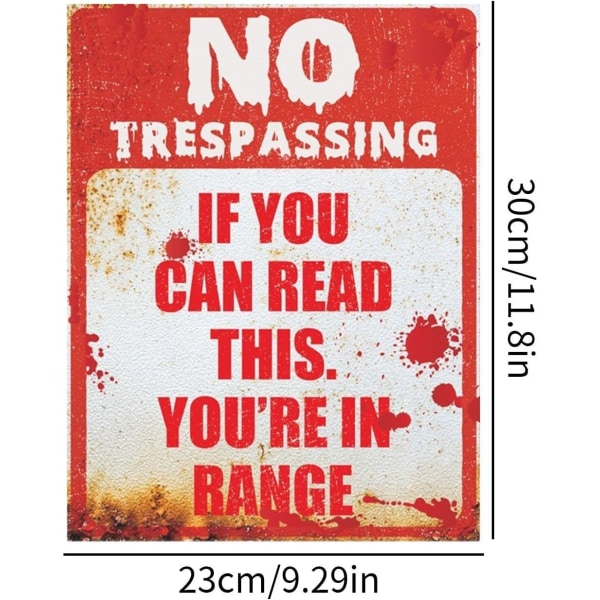 2 st Halloween No Trespassing Sign - Funny Retro Fashion Chic