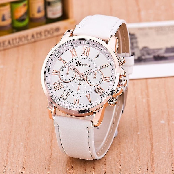 Luksus Brand Læder Quartz Ur Dame Herre Mode Armbånd