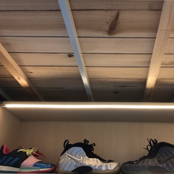 1 stycke vit varm ljus rörelsedetektor remsa ljus,