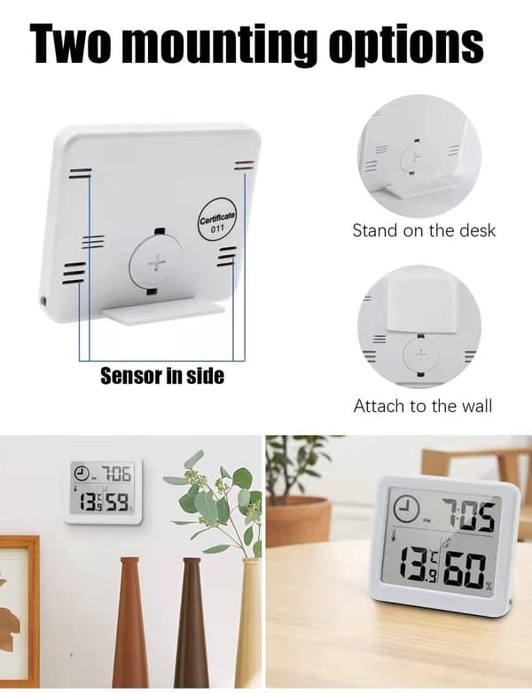 Digital Termometer/Hygrometer Stor Skärm Inomhus Rum