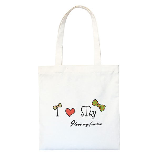 Brev Axelväska (Vit 34*37cm), Casual Canvasväska, Daglig