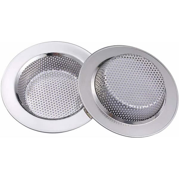 2 st köksavloppsfilter, rostfritt stål, metall