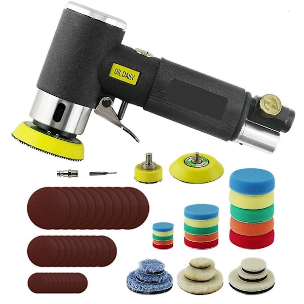 Mini Air Sander, 1/2/3 Inch Random Orbital Air Sander, Mini Pneumatic Sander