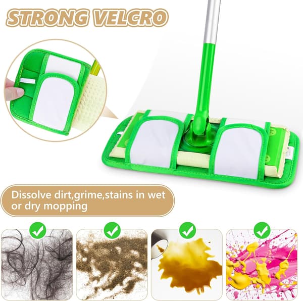 Återanvändbara moppdynor kompatibla med Swiffer Sweeper Mops (6 st) - 12