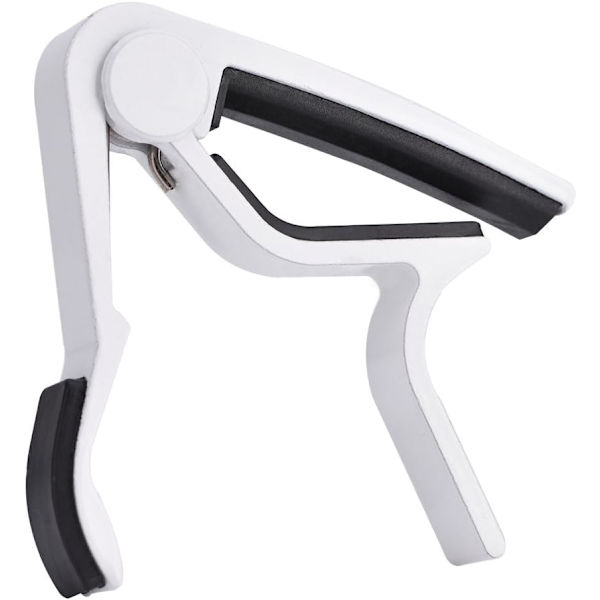 Akustisk gitar capo (hvit), 8,3 * 8,8 cm bærbar raskt bytte, ripefri