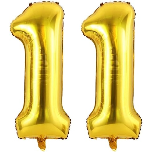 32 tommer guld nummer 11 ballon, fest fødselsdag oppustelig alder
