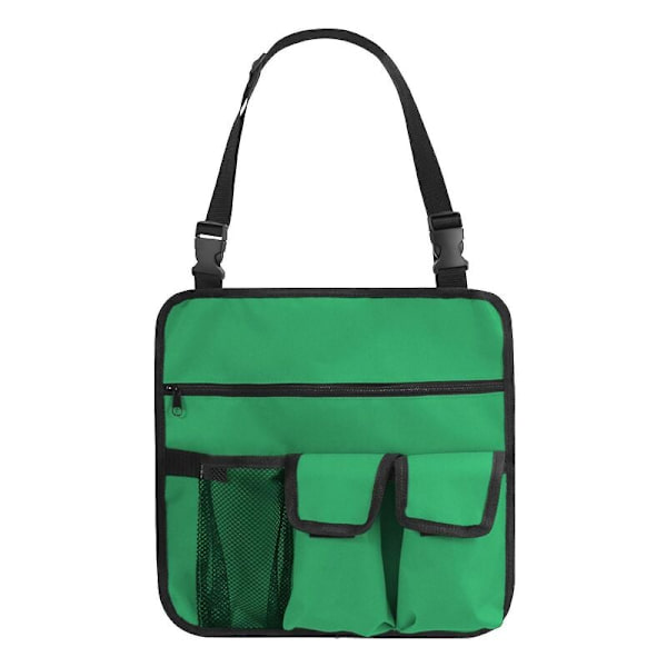 （Grønn）Campingstol Hengeveske Armleneside Organizer Strand Multi Lommer Organiser Stol Tote Skulder Ved Siden Av Oppbevaringspose For Utendørs Fiske Strand