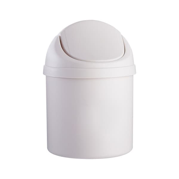 Plast Mini Soptunna med Svängbart Lock, Skrivbords Soptunna,