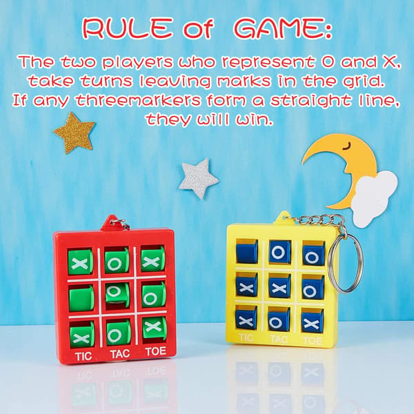Tic-tac-toe nøkkelring for mini ryggsekker
