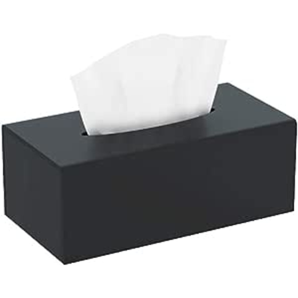 En sort kosmetisk æske, 26cm × 14cm × 10.5cm, vævpapiræske med