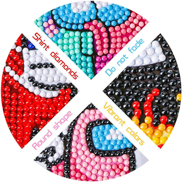 20 stk 5D Diamantmaleri Stickersæt Prinsesse Elf Fe for