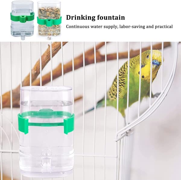 4 stk. Automatisk Dyrefoder Vanddispenser Transparent