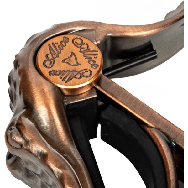 Gitar-Capo for akustiske og elektriske gitarer - Alligator-formet aluminium-legering akustisk gitar-Capo med muslingeskal