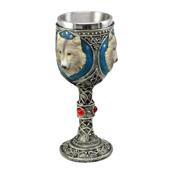 Blå Remus Grå Keltisk Vargglas Magisk 7oz Vinglas Goblet Cup,