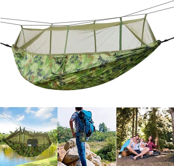 Camping Hammock med myggnett, 260*140cm