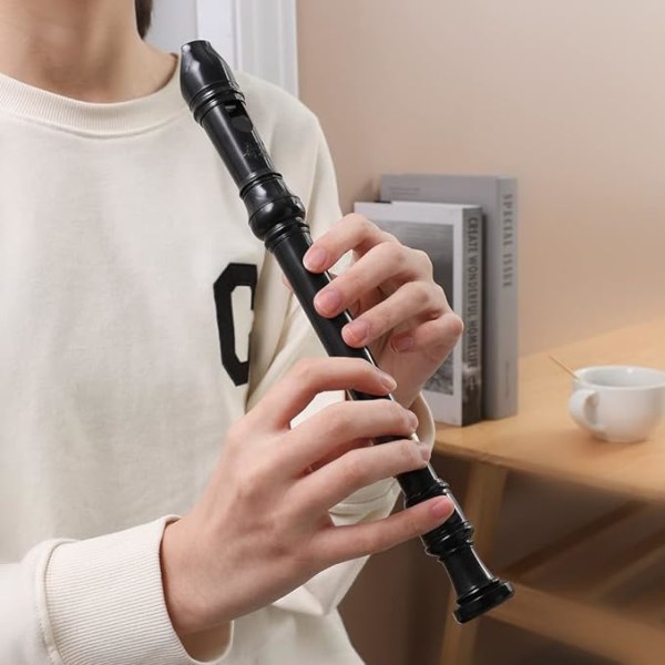 Transparent sort 8-huls G-stemt ABS-harpe med passerende stang