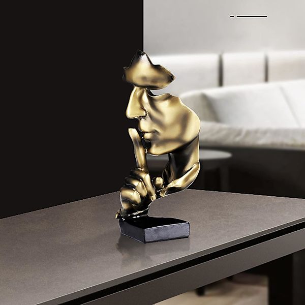 Stilhed er Guld Skulptur Moderne Minimalistisk Abstrakt Håndværk