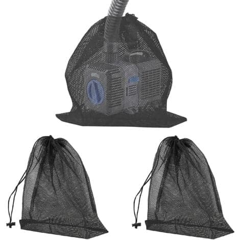 3 st (47x47cm) Pumpfilter Mesh Bag Damm Pumpfilter Bag med Dra