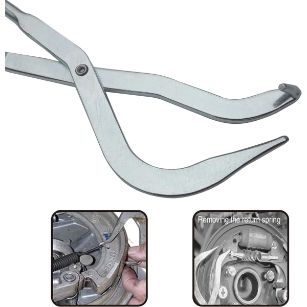 En auto reparation tromlebremse fjeder caliper, fjeder demontering
