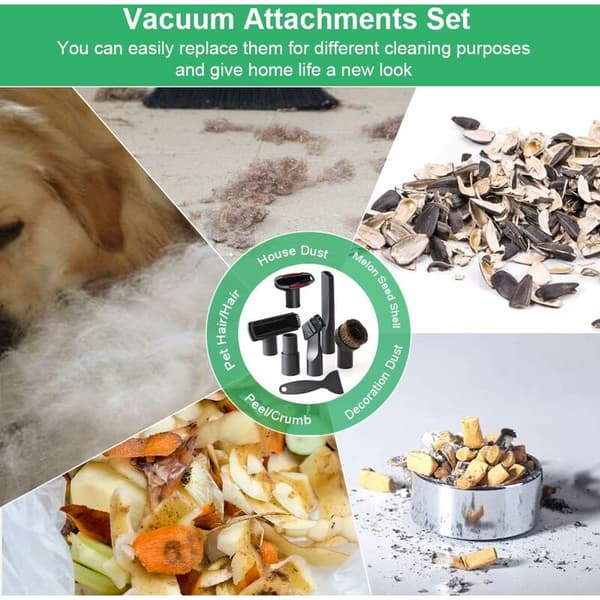 7 PCS Støvsugertilbehør Støvsugertips Universal Va