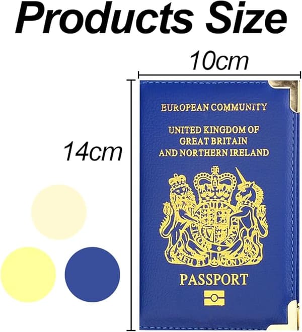 Britisk Pas Tegnebog til Mænd og Kvinder (Blå), Rejse PU