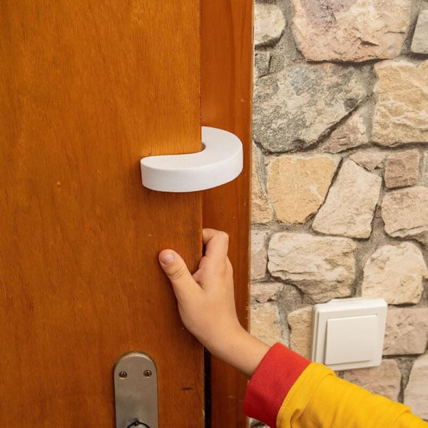 Skumfingerbeskyttere, sett med 4, for å blokkere dører 1-5 cm, forhindrer