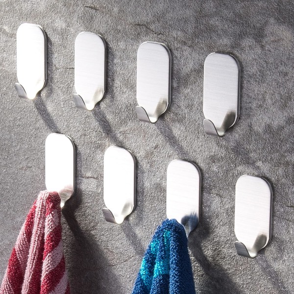 8 Pieces Kitchen Bathroom Hooks