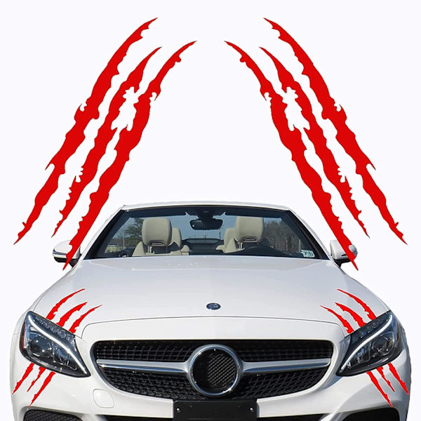 Monster Claw Sticker, 2 stk Bilsticker Øjenbryn Forlygte Sticker