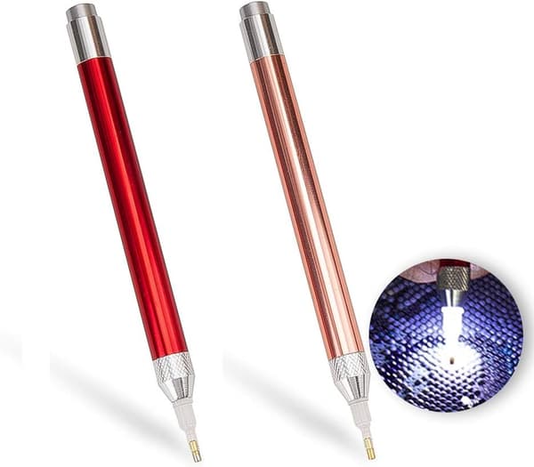 DIY Diamantmålningspenna med Ljus, 5D Diamantmålning LED