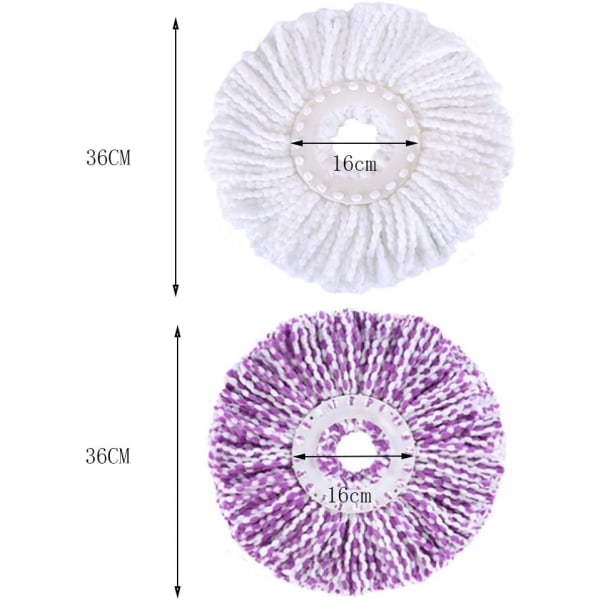 4 kpl Spin Mop -pää Mikrokuitu Vaihto