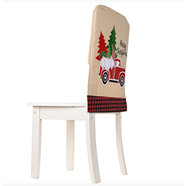 Set med 3 Julskog Gammal Man Stolsöverdrag, 55 x 45 cm, Kreativ Julstolsdekoration