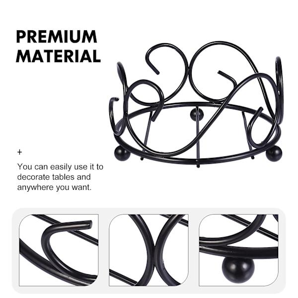 2 stk. smedejerns-coasterholder Premium coasterholder Kreativ coasterholder Sort