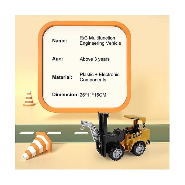 2.4g Rc Multifunktionel Simulering Ingeniørkøretøj Lyd Og