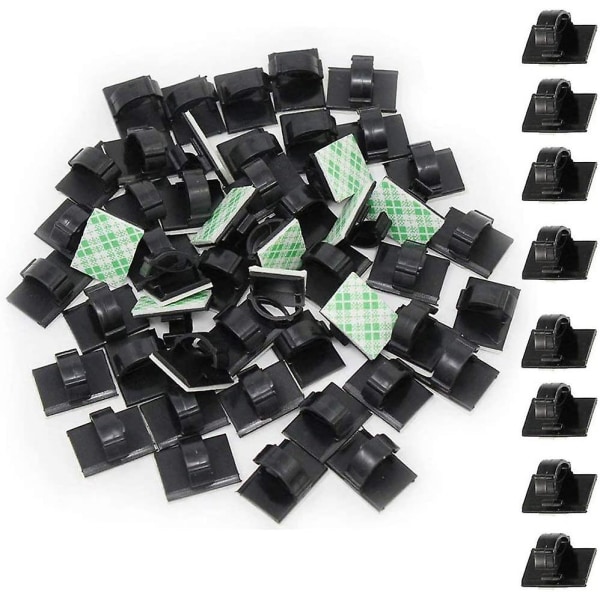 100pcs Mini Self Adhesive Cable Clips Plastic Cable Holder for Car, Office and Home Wire Management Tool