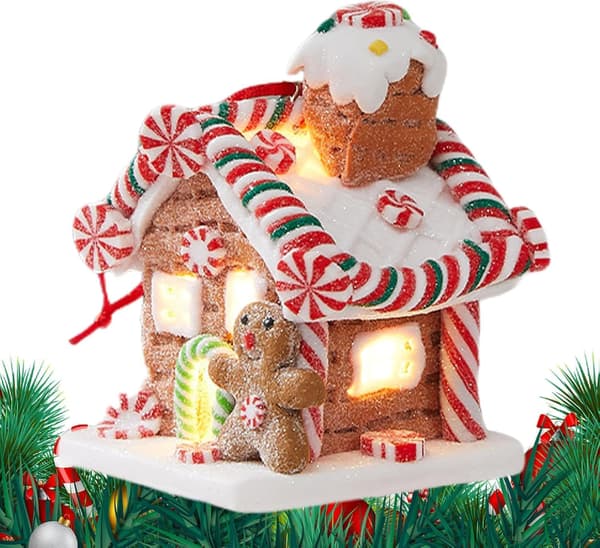 Julepynt Gingerbread House - Blød Clay Fairy Tale Candy House til