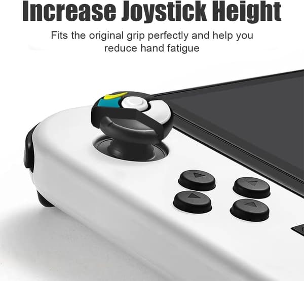 Switch Joycon Tommelgreb Hætter, Blød Silikon Joystick Dæk Kompatibel med Nintendo Switch/OLED/Switch Lite, Analo