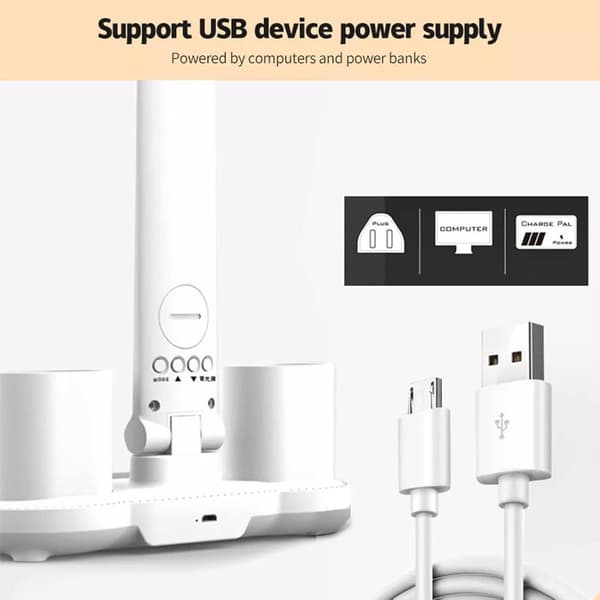 1 stk. Skrivebordslampe LED Trådløs lading USB Berøringskontroll Bord