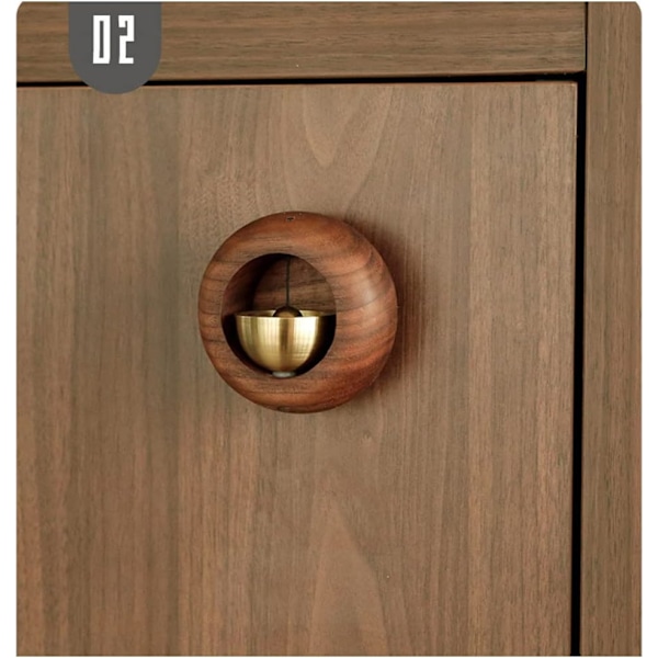 1 dörrklocka - trä magnetisk dörrklocka för entré, dekorativ