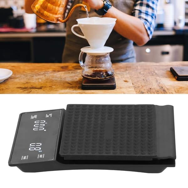 1 st kaffe-våg med kökstimer, 3000g/0.1g precision