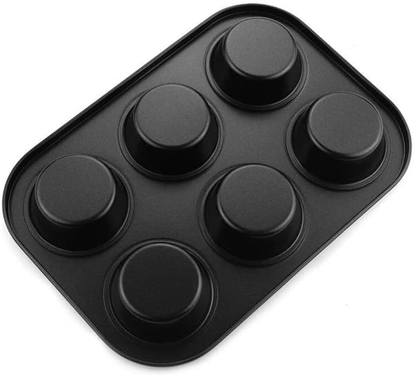 Kakform, Ugn 6 Koppar Kakmuffinsform, (Svart, 1 Styck)