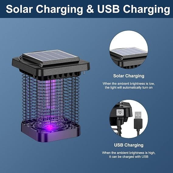1 kpl Hyttystentappolaite, 360° Sähköinen Hyttystentappolaite, USB ja