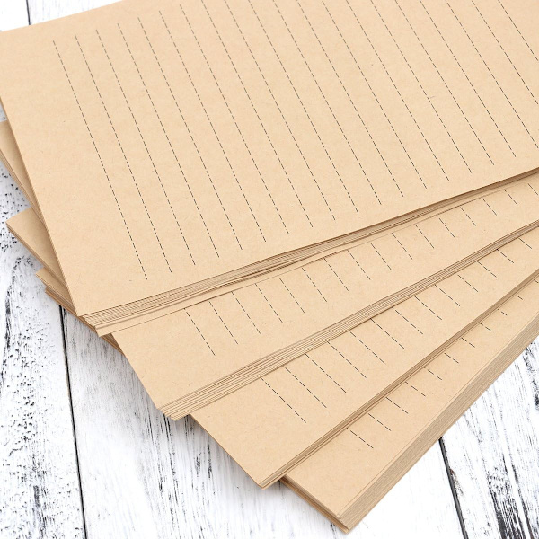 100 ark A5 vintage tomt Kraft brevpapper retro brevpapper